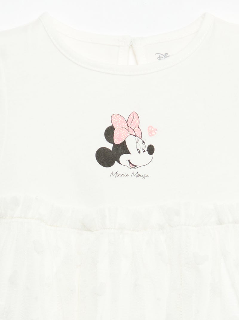 Vestido 'Disney' 'Minnie' con tul de algodón Blanco - Kiabi