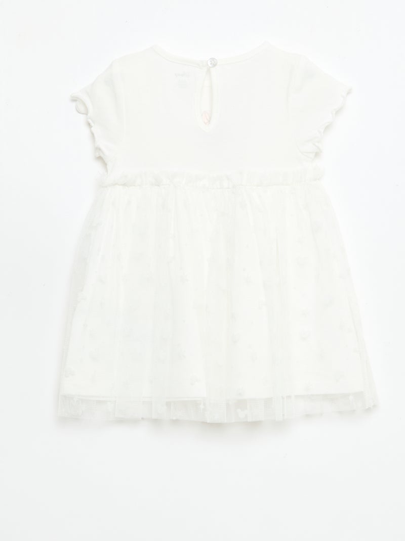 Vestido 'Disney' 'Minnie' con tul de algodón Blanco - Kiabi