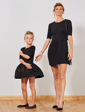 Vestido drapeado de lúrex - Kiabi