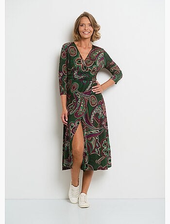 Vestido drapeado de malla - AFIBEL