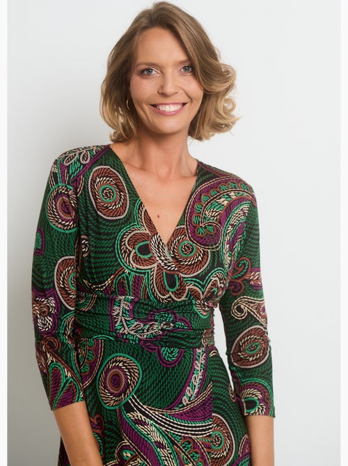 Vestido drapeado de malla - AFIBEL - Kiabi