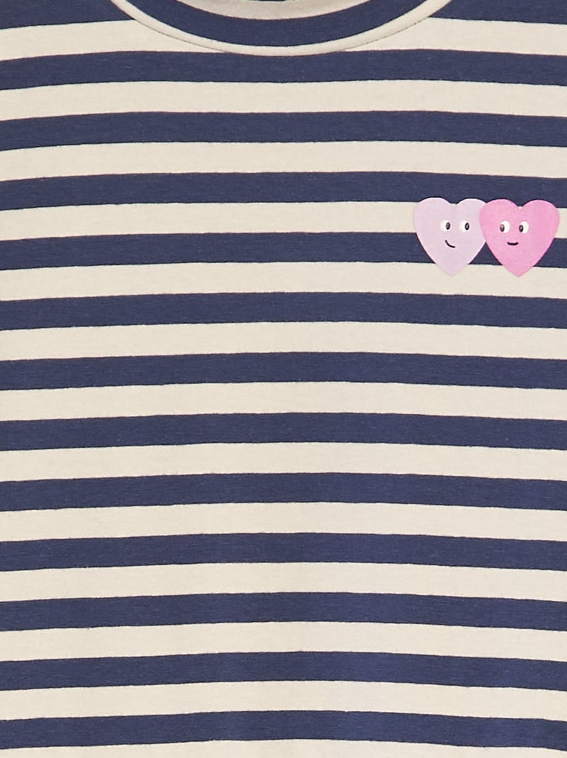 Vestido efecto 2 en 1 'corazones' AZUL - Kiabi