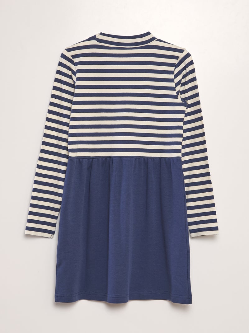 Vestido efecto 2 en 1 'corazones' AZUL - Kiabi