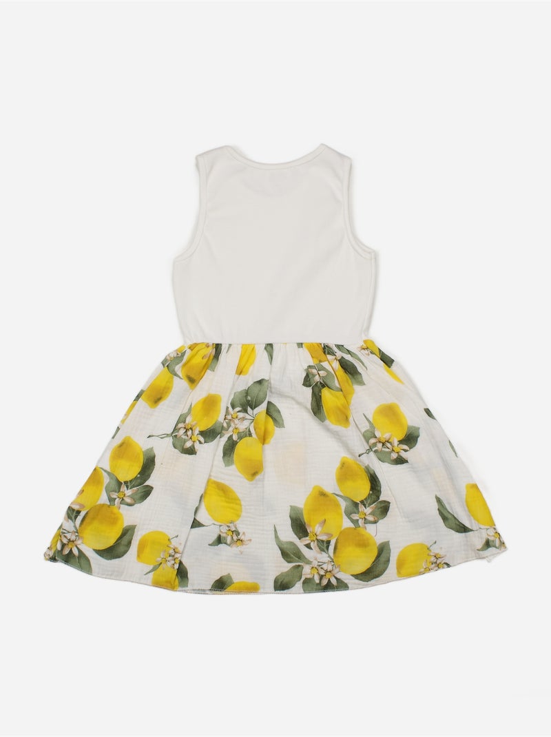 Vestido estampado - Kids Star Amarillo - Kiabi