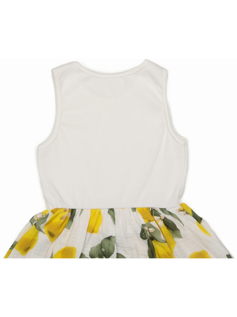 Vestido estampado - Kids Star Amarillo - Kiabi