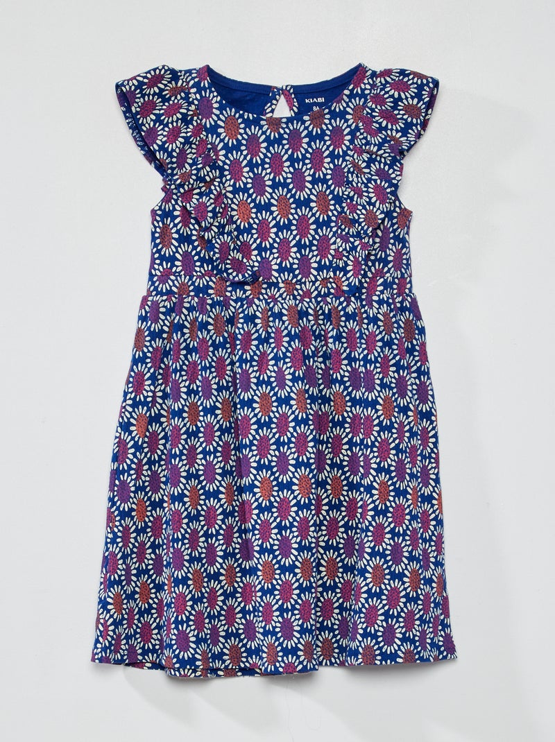 Vestido estampado AZUL - Kiabi
