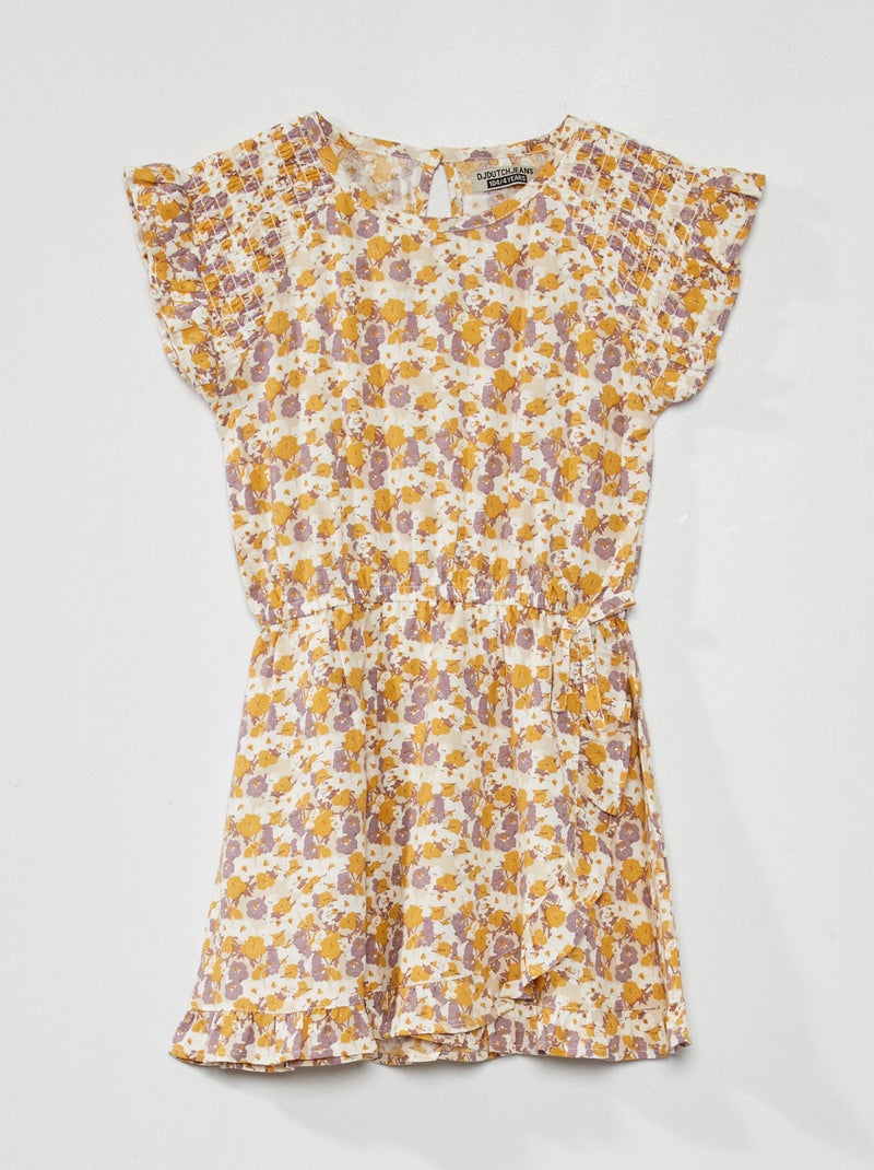 Vestido estampado BLANCO - Kiabi