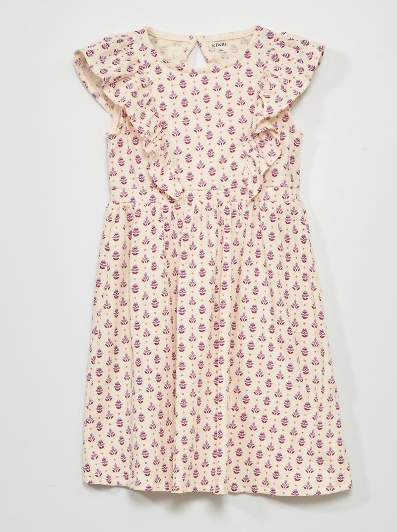 Vestido estampado BLANCO - Kiabi