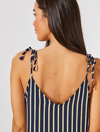 Vestido estampado con 2 escotes - Kiabi