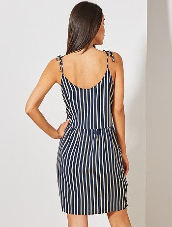 Vestido estampado con 2 escotes - Kiabi