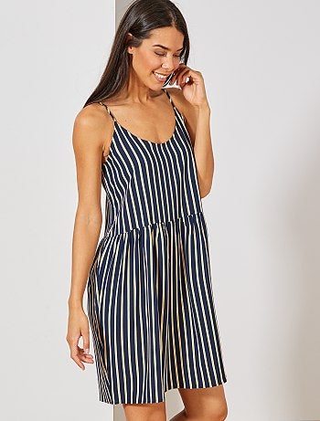 Vestido estampado con 2 escotes - Kiabi