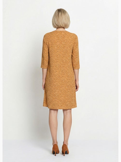 Vestido estampado con canesú de encaje - AFIBEL - Kiabi