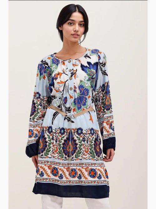 Vestido estampado con cinturón bdart - Kiabi