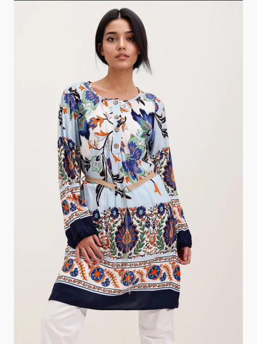 Vestido estampado con cinturón bdart - Kiabi