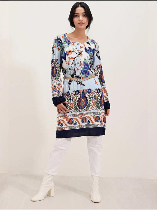 Vestido estampado con cinturón bdart - Kiabi