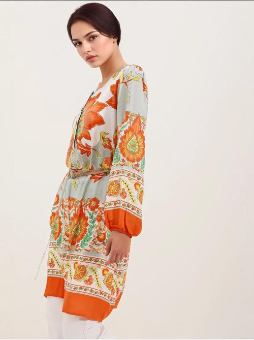 Vestido estampado con cinturón bdart - Kiabi