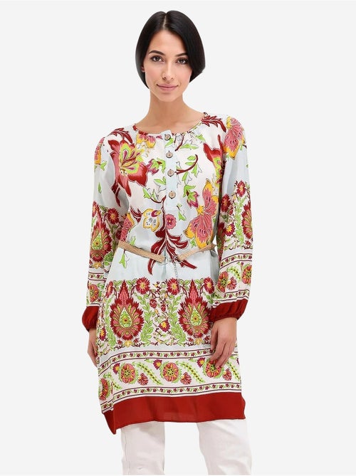 Vestido estampado con cinturón bdart - Kiabi