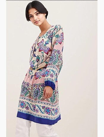 Vestido estampado con cinturón bdart