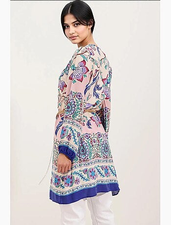 Vestido estampado con cinturón bdart