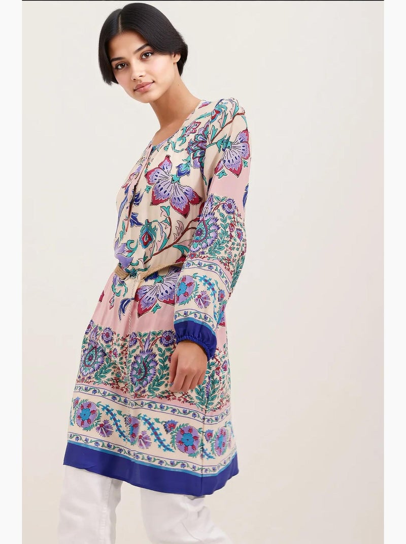 Vestido estampado con cinturón bdart Rosa - Kiabi
