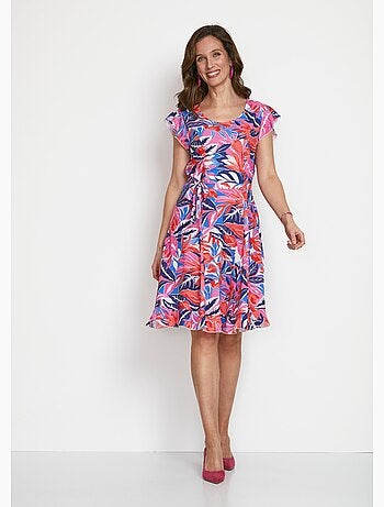 Vestido estampado con volantes - Afibel