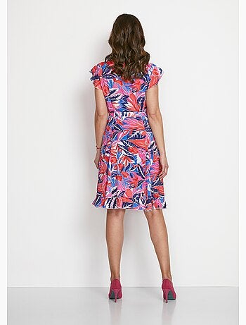 Vestido estampado con volantes - Afibel