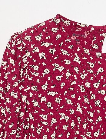 Vestido estampado con volantes