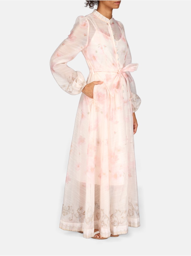 Vestido estampado Crema - Kiabi