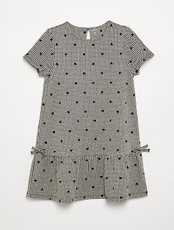 Vestido estampado de manga corta
