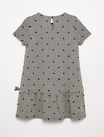 Vestido estampado de manga corta