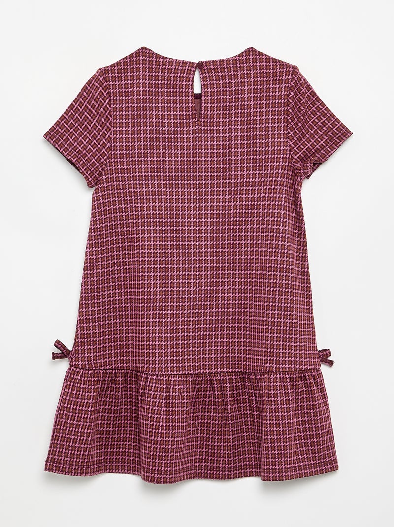 Vestido estampado de manga corta Rosa - Kiabi