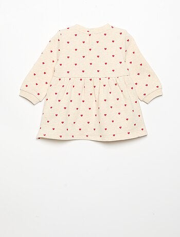 Vestido estampado de manga larga