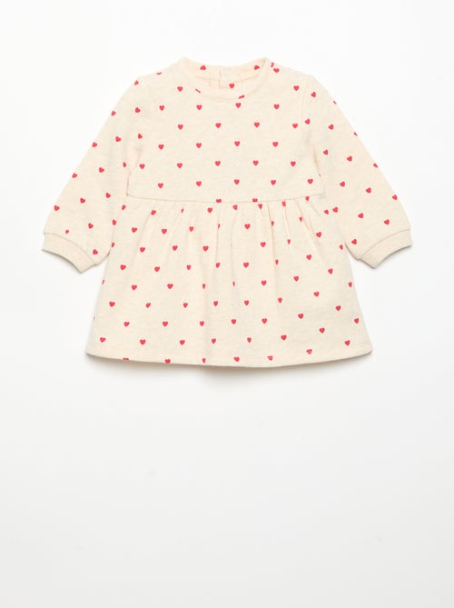 Vestido estampado de manga larga - Kiabi