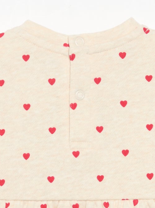 Vestido estampado de manga larga - Kiabi