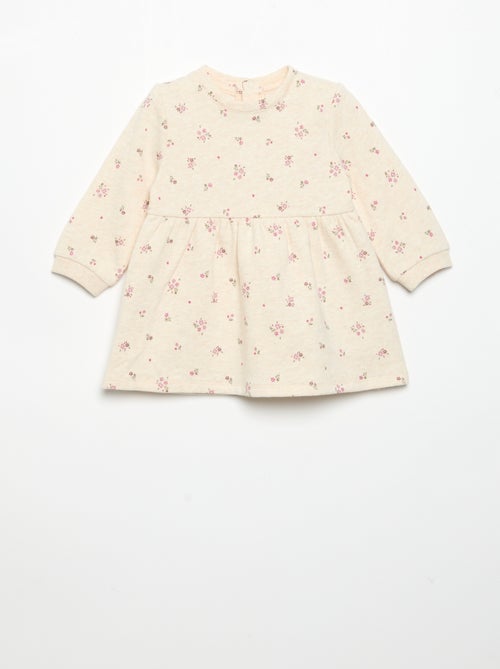 Vestido estampado de manga larga - Kiabi