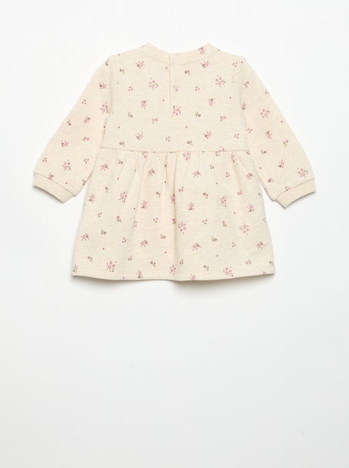 Vestido estampado de manga larga - Kiabi