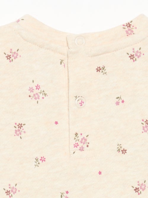 Vestido estampado de manga larga - Kiabi