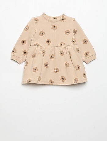 Vestido estampado de manga larga