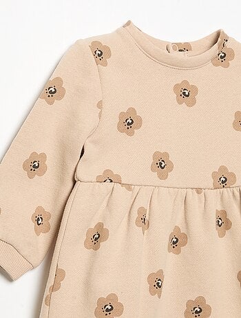 Vestido estampado de manga larga