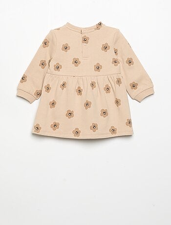 Vestido estampado de manga larga