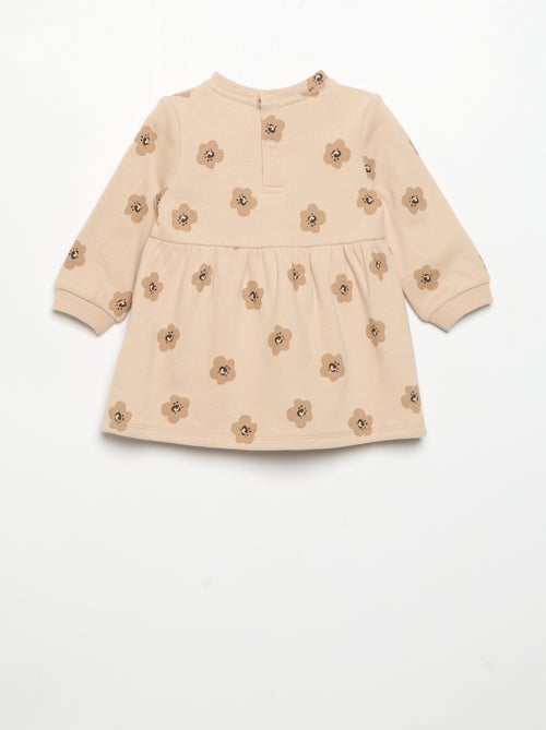 Vestido estampado de manga larga - Kiabi