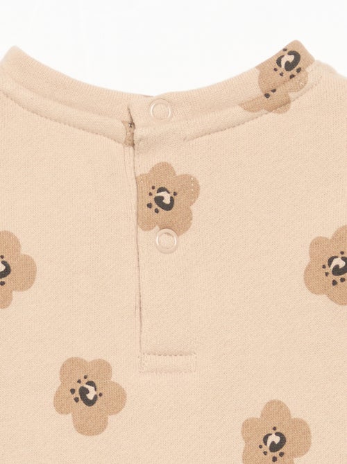 Vestido estampado de manga larga - Kiabi