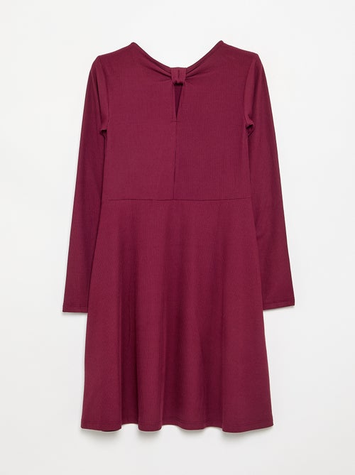 Vestido estampado de manga larga - Kiabi