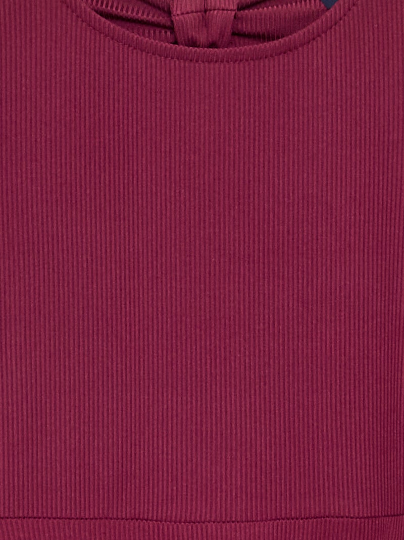 Vestido estampado de manga larga Purpura - Kiabi