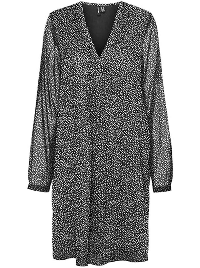 Vestido Estampado de Mujer Vero Moda Negro - Kiabi