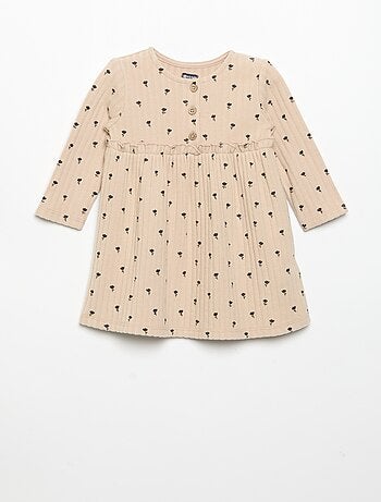 Vestido estampado de punto suave