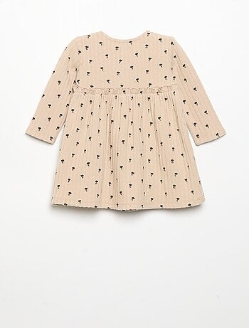 Vestido estampado de punto suave