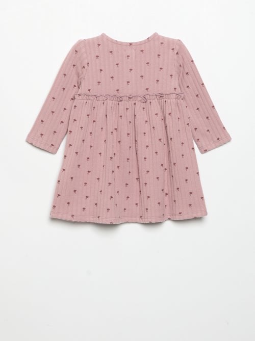 Vestido estampado de punto suave - Kiabi