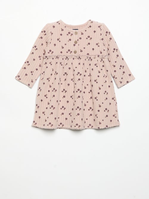 Vestido estampado de punto suave - Kiabi