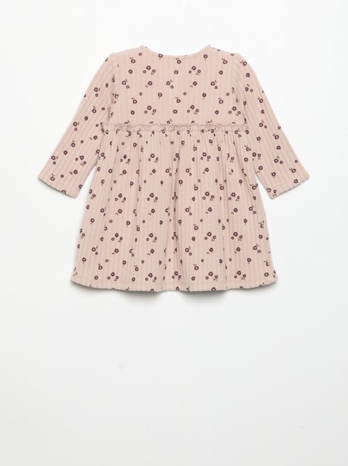 Vestido estampado de punto suave - Kiabi